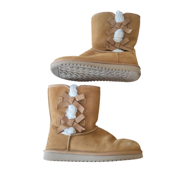 Koolaburra by Ugg Victoria Short Boot in Chestnut Size 9 - Picture 2 of 5